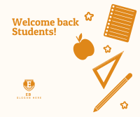 Welcome Back Students Greeting Facebook post Image Preview