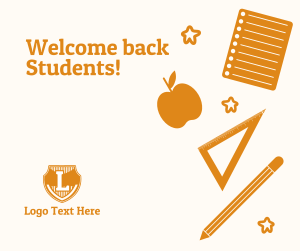 Welcome Back Students Greeting Facebook post