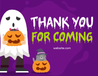 Halloween Discount Thank You Card Design
