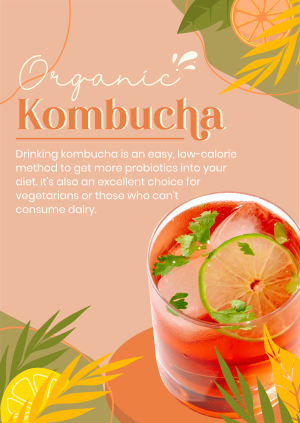 Probiotic Kombucha Poster Image Preview