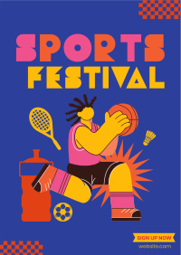 Go for Gold on Sports Festival Flyer Image Preview