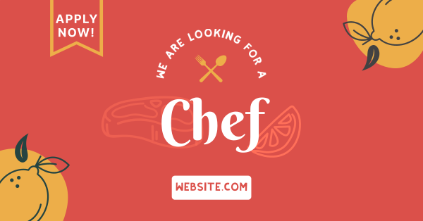 Restaurant Chef Recruitment Facebook Ad Design Image Preview