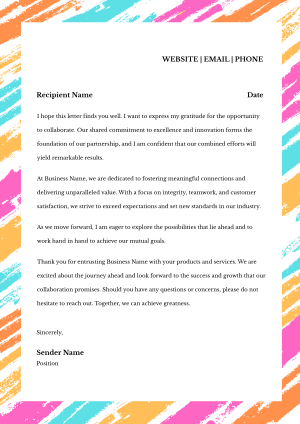 Flashy Brush Strokes Letterhead Image Preview