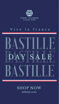 Happy Bastille Day Instagram Story Design