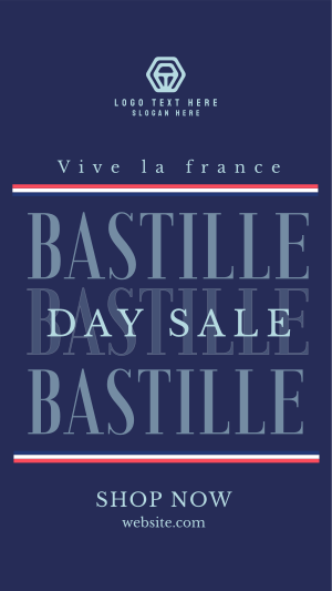 Happy Bastille Day Instagram story Image Preview