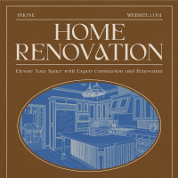 Modern Nostalgia Home Renovation Instagram Post Design