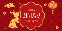 Lunar New Year Rabbit Twitter post Image Preview