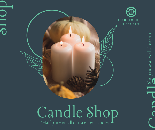 Candle Discount Facebook Post Design Image Preview