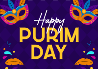 Purim Day Event Postcard Image Preview