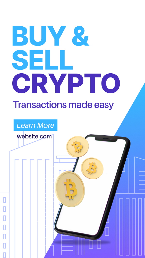 Buy & Sell Crypto Instagram Story Design Image Preview