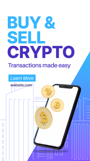Buy & Sell Crypto Instagram story Image Preview
