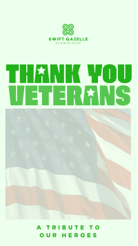 Classic Veterans Day Greeting TikTok Video Image Preview