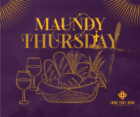 Maundy Thursday Supper Facebook Post Design