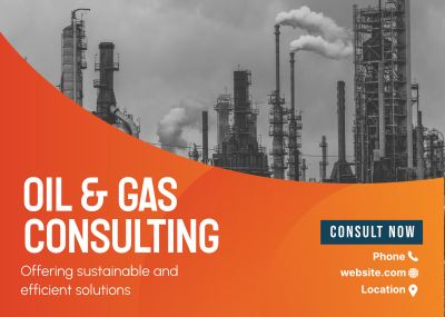 Oil and Gas Business Postcard Image Preview