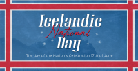 Textured Icelandic National Day Facebook ad Image Preview