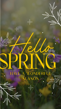 Hello Spring YouTube Short Design