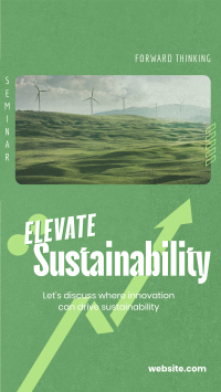 Elevating Sustainability Seminar Instagram Story Design