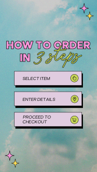 Clouds Order 3 Steps Facebook Story Design