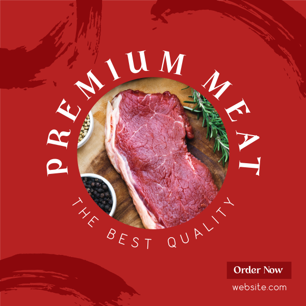 Premium Meat Instagram Post Design Image Preview
