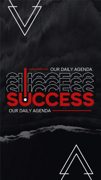 Success as Daily Agenda Instagram Story Design