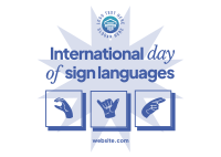 International Day of Sign Languages Postcard Image Preview