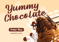 Chocolate Cupcake Postcard Design