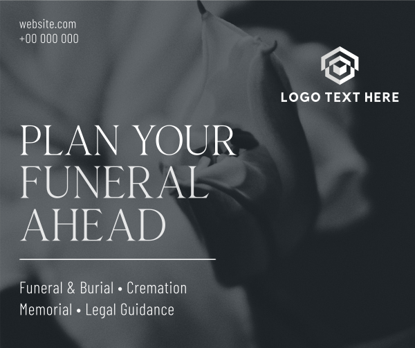 Funeral Flower Facebook Post Design