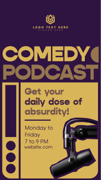 Daily Comedy Podcast Facebook Story Design