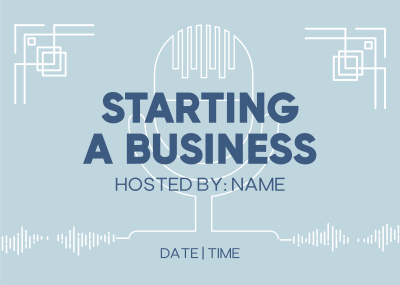 Simple Business Podcast Postcard Image Preview