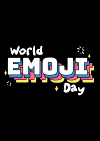 Emoji Day Lettering Poster Image Preview