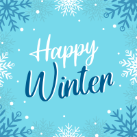 Winter Snowflake Greeting Instagram Post Design