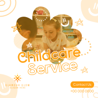 Doodle Childcare Service Instagram Post Design