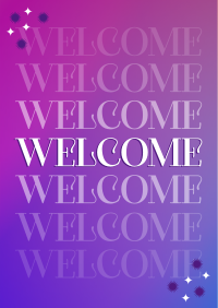 Gradient Sparkly Welcome Poster Image Preview