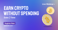 Earn Crypto Live Webinar Facebook Ad Design