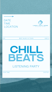 Minimal Chill Music Listening Party Facebook story Image Preview