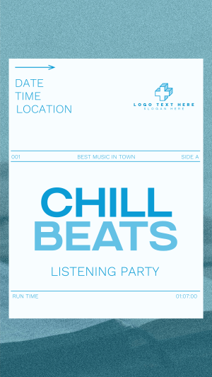Minimal Chill Music Listening Party Facebook story Image Preview