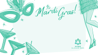 Flapper Mardi Gras Zoom Background Image Preview