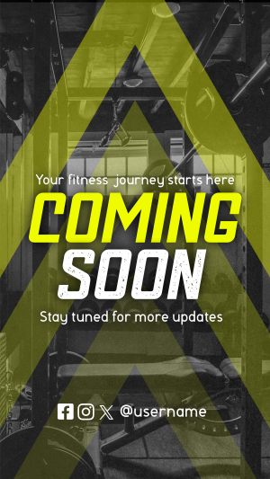 Coming Soon Fitness Gym Teaser Instagram story Image Preview