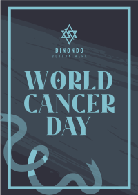 Minimalist Cancer Awareness Poster Design