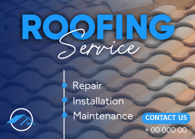 Modern Roofing Postcard Image Preview