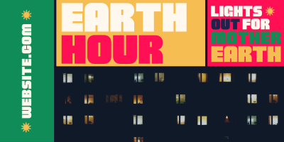Mondrian Earth Hour Reminder Twitter Post Image Preview
