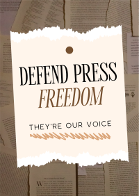 Defend Press Freedom Poster Design