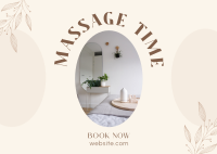 Chic Massage Postcard Design