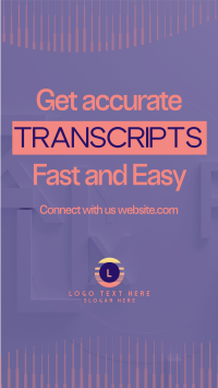 Minimalist Transcript Instagram Reel Preview
