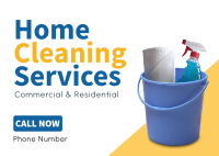 Cleaning Service Postcard Design