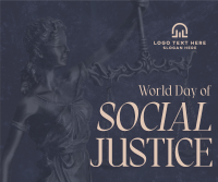 World Day of Social Justice Facebook Post Design