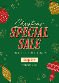 Christmas Holiday Shopping Sale Flyer Design