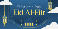 Mosque Eid Al Fitr Twitter Post Design