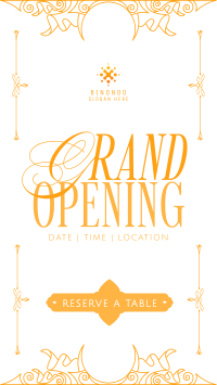 Elegant Ornament Grand Opening Instagram Story Design