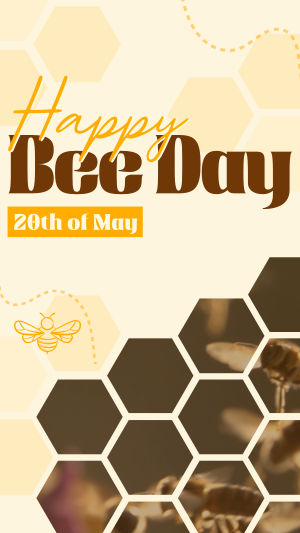 Happy Bee Day Facebook story Image Preview